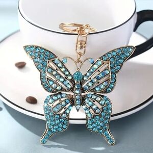 Bling Butterfly Purse Charm / Key Chain